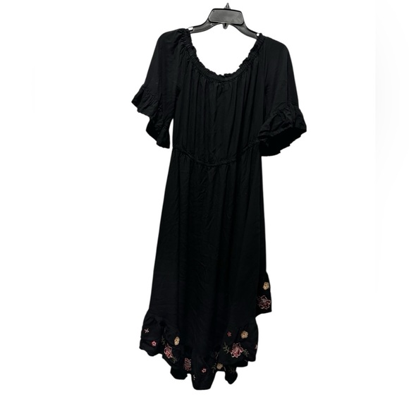 Elegant Black Floral Dress Size 1X High-Low - Picture 11 of 12